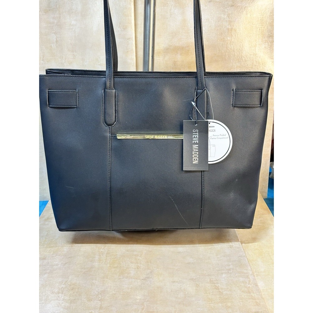 Steve Madden Satchel Handbag Tote MSRP 108.00. Black Bdiggs Computer Tote‎